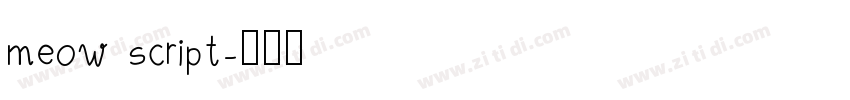 meow script字体转换
